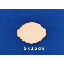 SKLEJKA #3mm Tabliczka 5,5x3,5cm / tabliczka chmurka 5,5x3,5cm / 0606